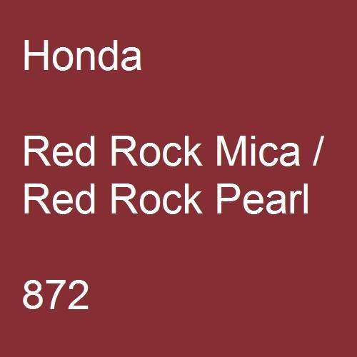 Honda, Red Rock Mica / Red Rock Pearl, 872.